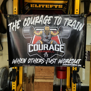 Courage Barbell COURAGE TO TRAIN Banner