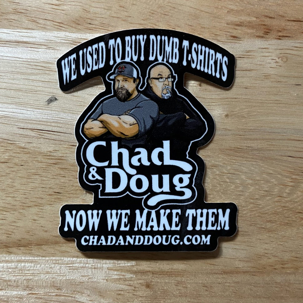 CAD We Used to Buy Dumb T-shirts small sticker