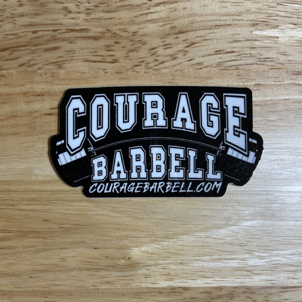 Courage Barbell bar sticker small