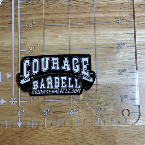 Courage Barbell bar sticker small