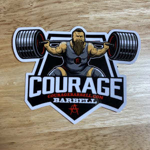 Courage Barbell main logo sticker in large