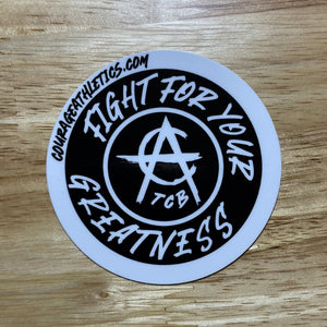Courage Athletics Fight for Your Greatness small circle sticker
