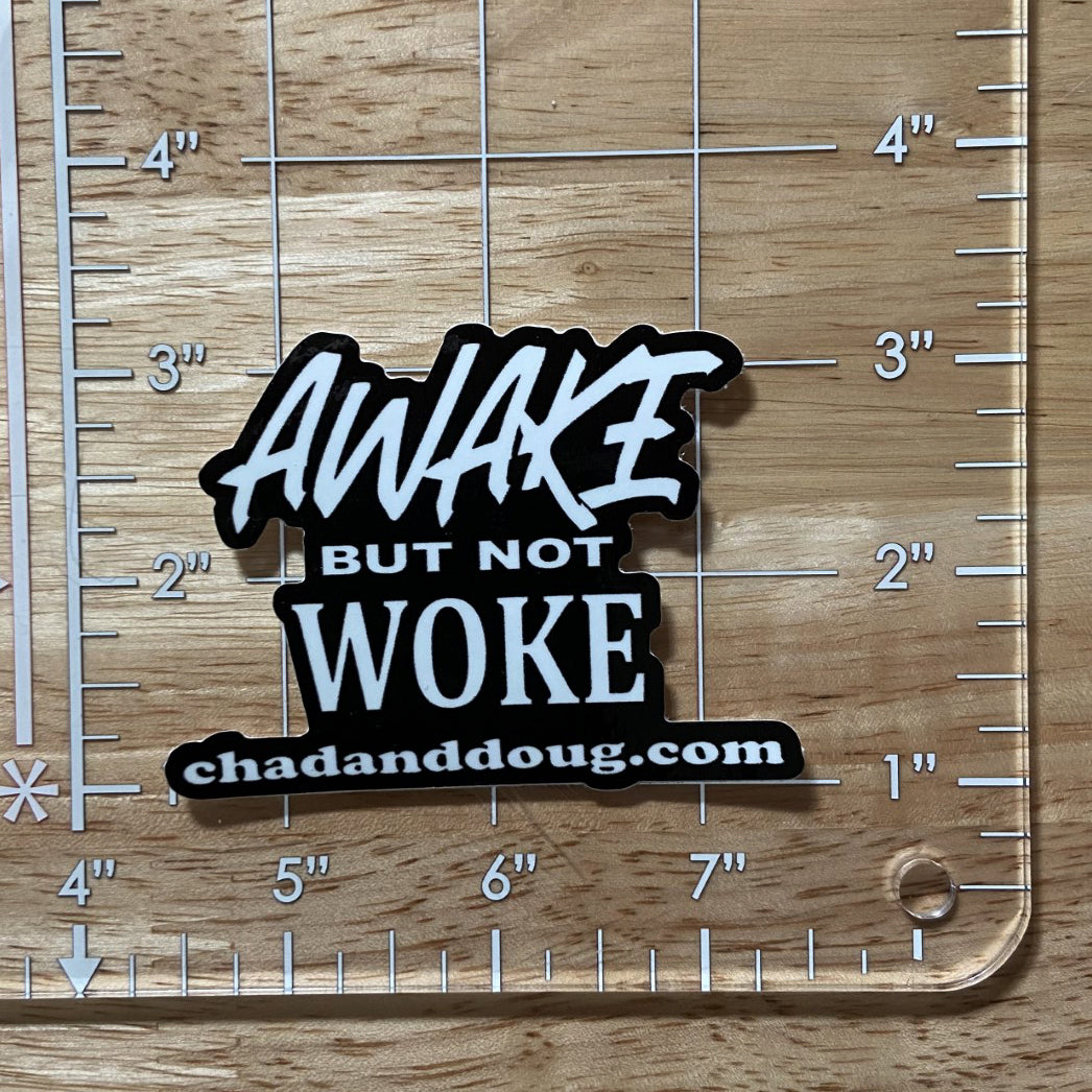 CAD Awake but not Woke small sticker